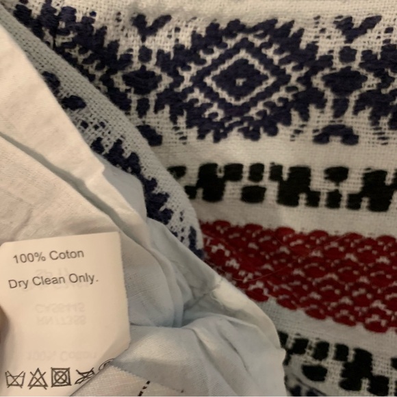 Madewell Embroidered Tapestry Jacquard Gamine Skirt Size 6 Blue Red Off-White - Picture 10 of 11